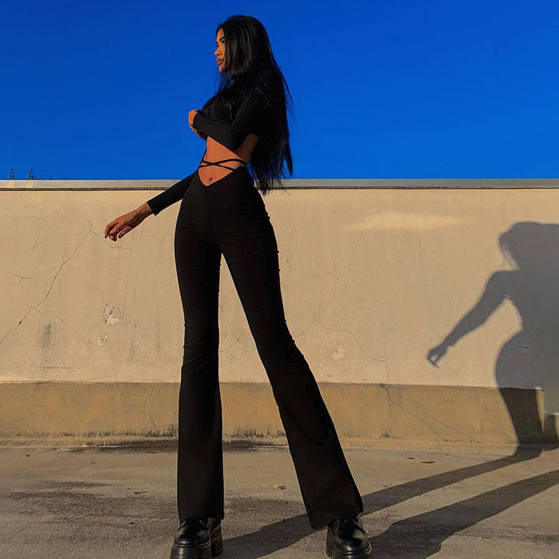 Pantalon moulant à lacet