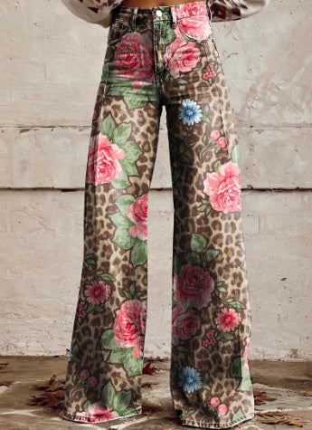 Pantalon large - effet jeans