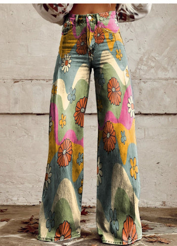 Pantalon large - effet jeans