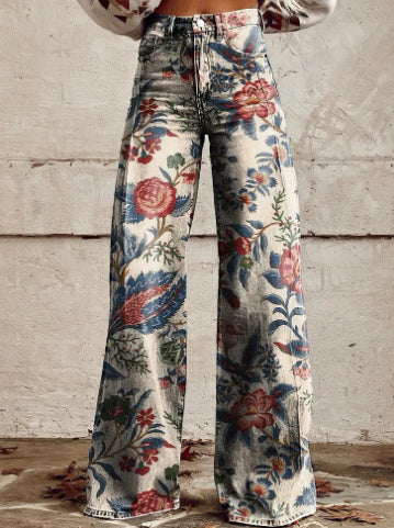 Pantalon large - effet jeans