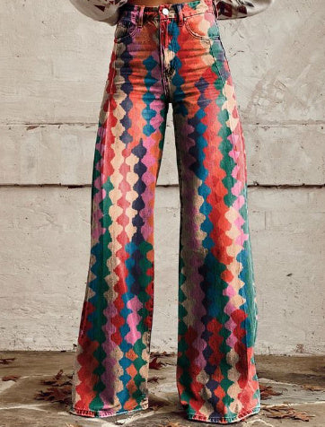 Pantalon large - effet jeans