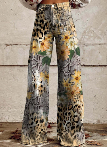 Pantalon large - effet jeans