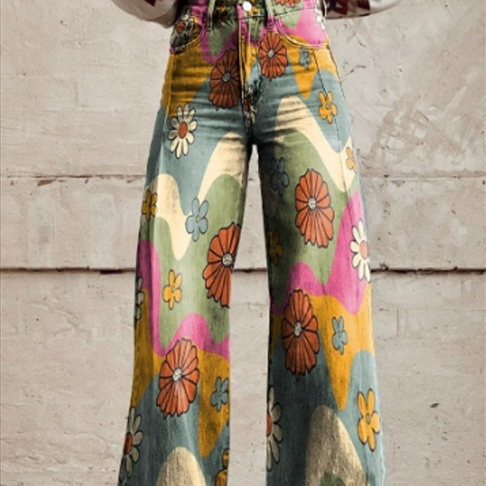 Pantalon large - effet jeans