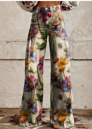 Pantalon large - effet jeans